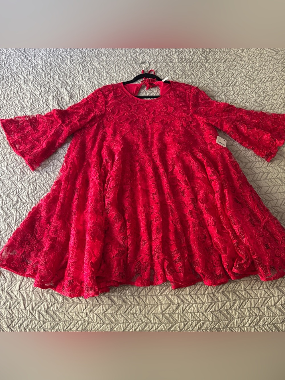 Free People Red Le Fleur Mini Dress M